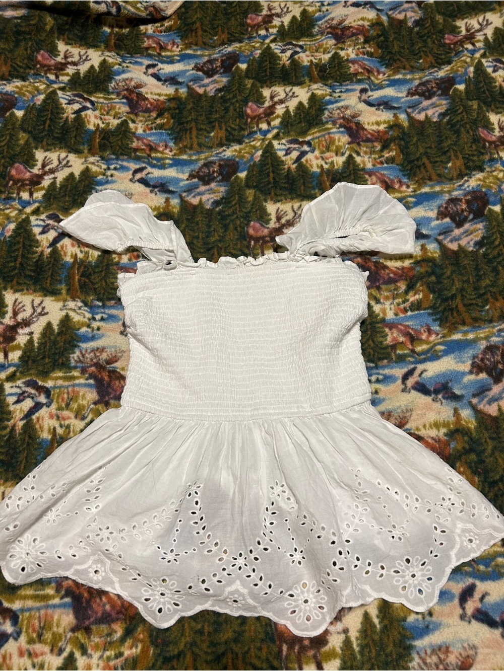 “Japna” cotton smocked babydoll shirt
